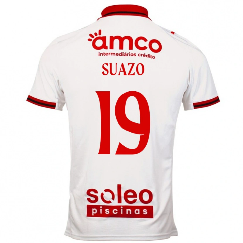 Danxen Męski Luis Suazo #19 Biało-Czerwony Wyjazdowa Koszulka 2025/26 Koszulki Klubowe