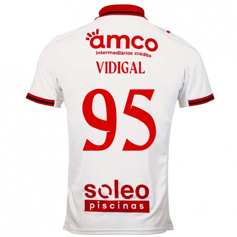 Danxen Męski Sandro Vidigal #95 Biało-Czerwony Wyjazdowa Koszulka 2025/26 Koszulki Klubowe