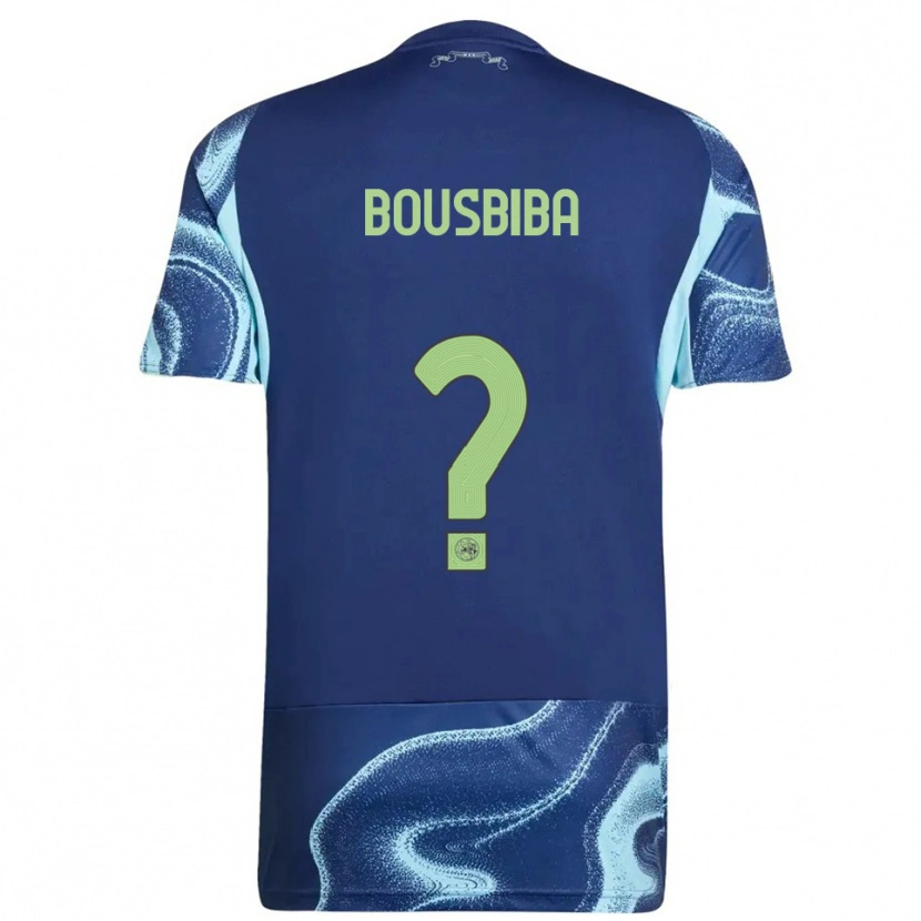 Danxen Męski Daoud Bousbiba #0 Granatowo-Błękitny Wyjazdowa Koszulka 2025/26 Koszulki Klubowe