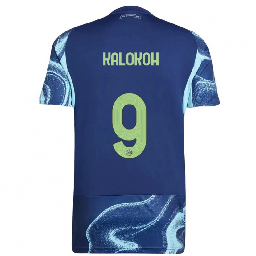 Danxen Męski David Kalokoh #9 Granatowo-Błękitny Wyjazdowa Koszulka 2025/26 Koszulki Klubowe