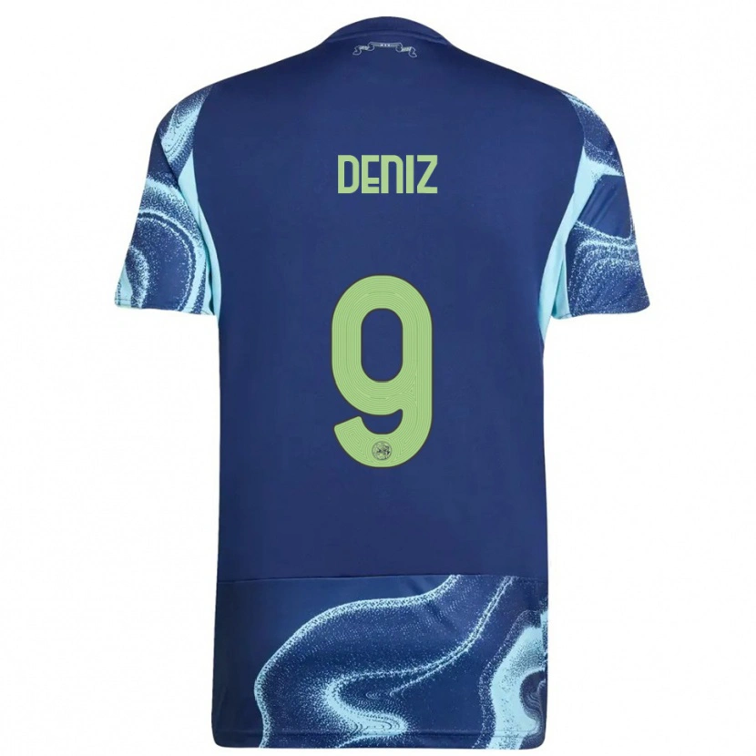 Danxen Męski Esad Deniz #9 Granatowo-Błękitny Wyjazdowa Koszulka 2025/26 Koszulki Klubowe