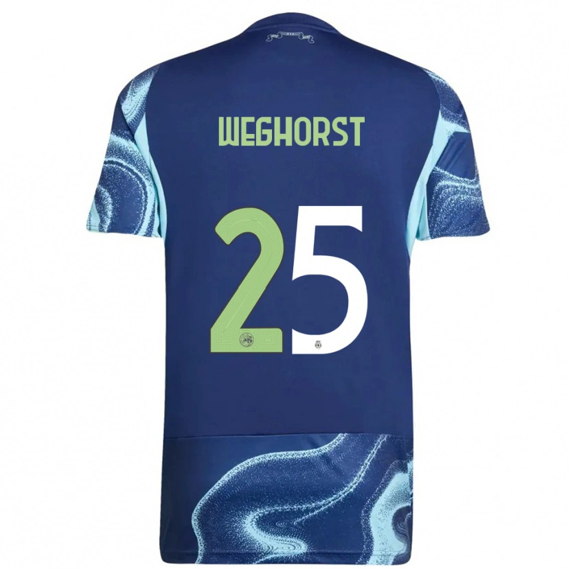 Danxen Męski Wout Weghorst #25 Granatowo-Błękitny Wyjazdowa Koszulka 2025/26 Koszulki Klubowe
