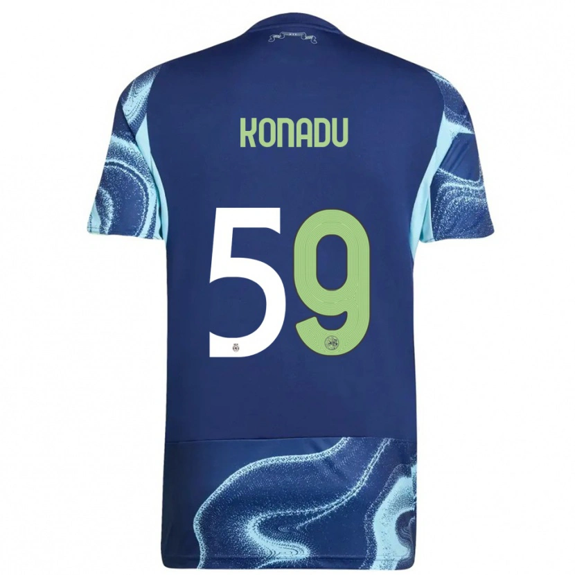 Danxen Męski Don-Angelo Konadu #59 Granatowo-Błękitny Wyjazdowa Koszulka 2025/26 Koszulki Klubowe