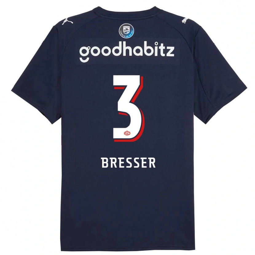 Danxen Męski Michael Bresser #3 Granatowo-Biały Wyjazdowa Koszulka 2025/26 Koszulki Klubowe