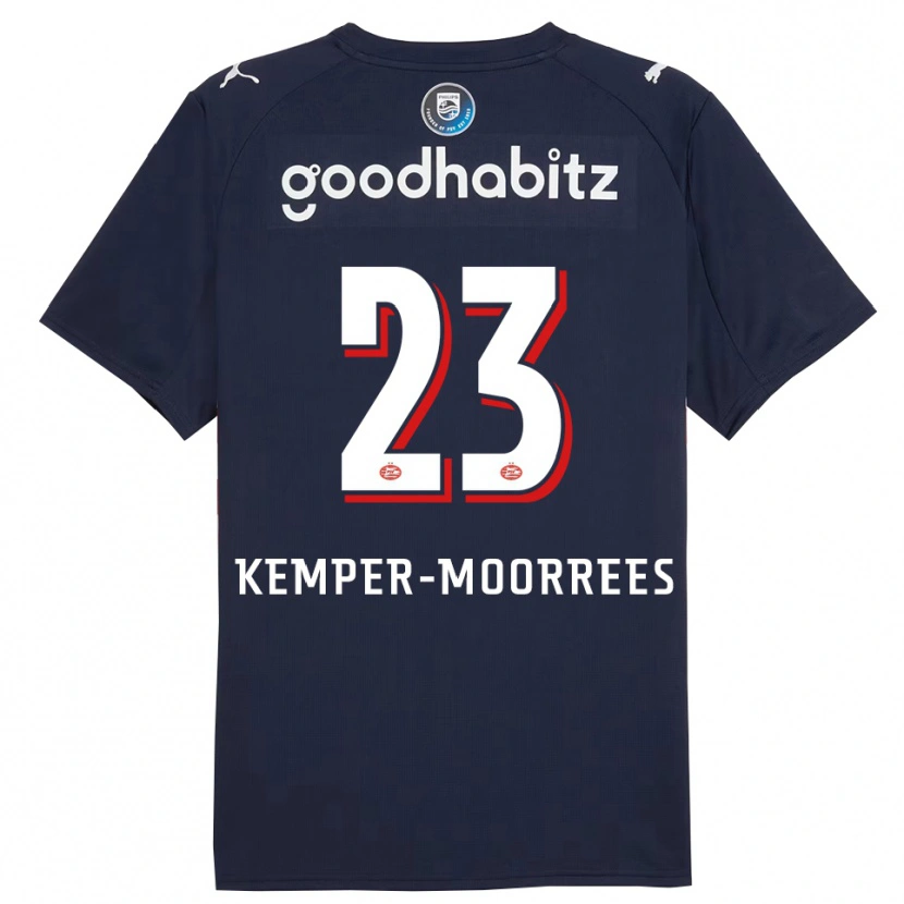 Danxen Męski Myrthe Kemper-Moorrees #23 Granatowo-Biały Wyjazdowa Koszulka 2025/26 Koszulki Klubowe