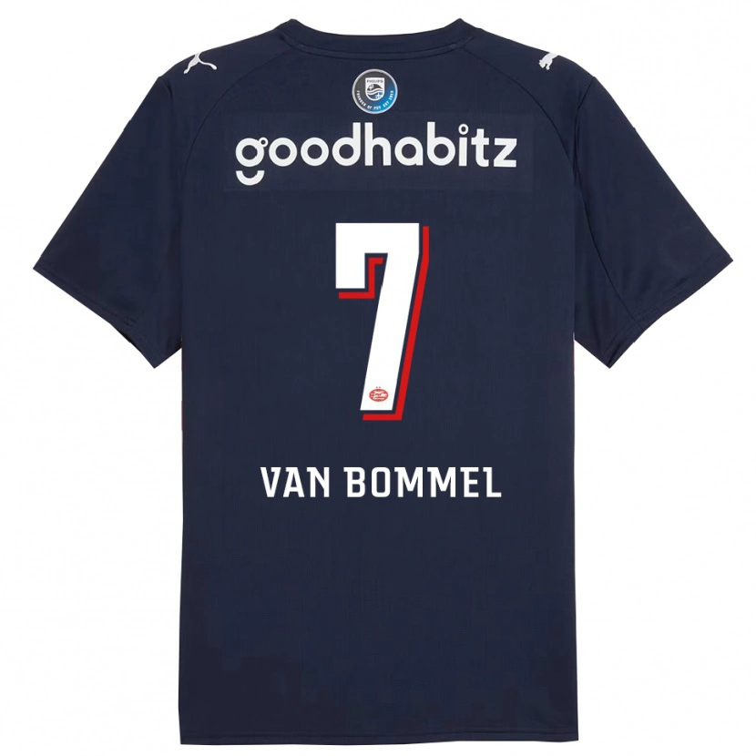 Danxen Męski Ruben Van Bommel #7 Granatowo-Biały Wyjazdowa Koszulka 2025/26 Koszulki Klubowe