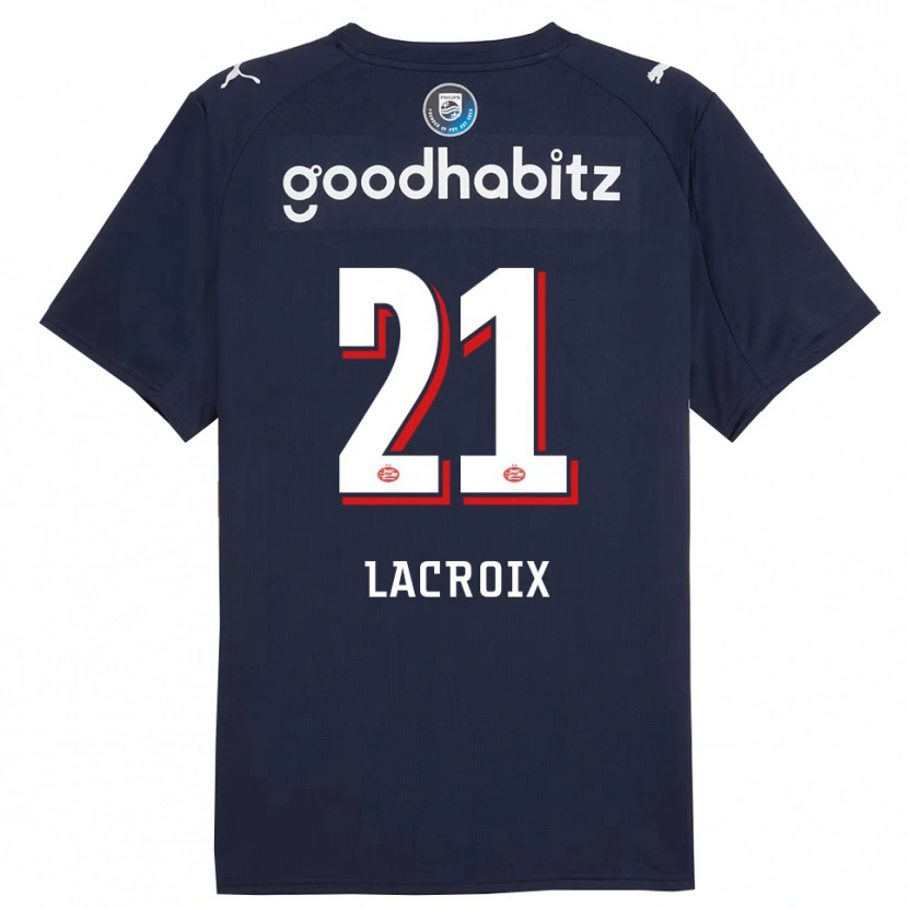 Danxen Męski Robine Lacroix #21 Granatowo-Biały Wyjazdowa Koszulka 2025/26 Koszulki Klubowe