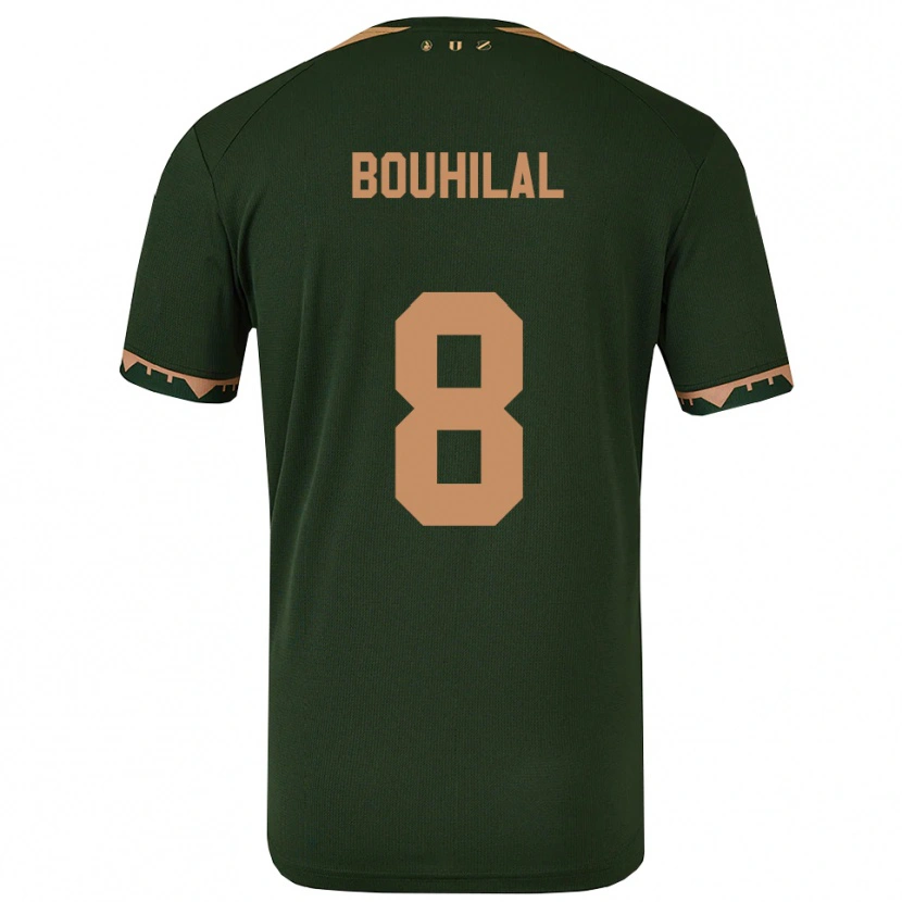 Danxen Męski Mohammed Bouhilal #8 Zielono-Złoty Wyjazdowa Koszulka 2025/26 Koszulki Klubowe