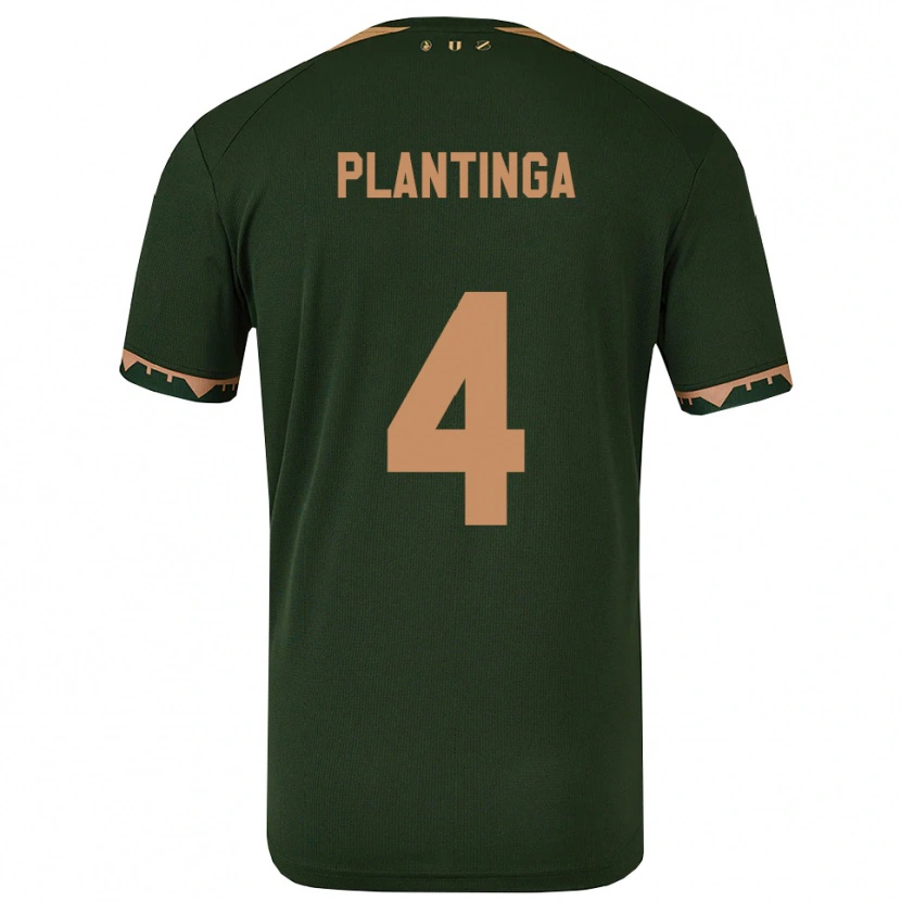 Danxen Męski Viggo Plantinga #4 Zielono-Złoty Wyjazdowa Koszulka 2025/26 Koszulki Klubowe