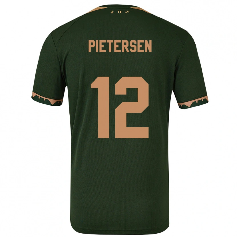 Danxen Męski Stan Pietersen #12 Zielono-Złoty Wyjazdowa Koszulka 2025/26 Koszulki Klubowe