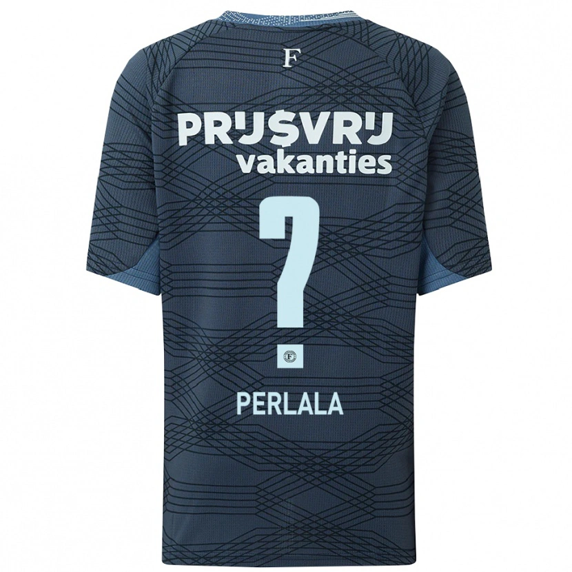 Danxen Męski Lorenc Perlala #0 Czarno-Szary Wyjazdowa Koszulka 2025/26 Koszulki Klubowe