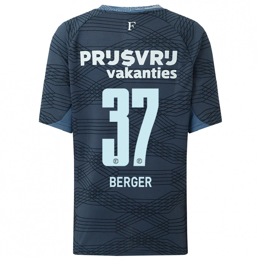 Danxen Męski Mannou Berger #37 Czarno-Szary Wyjazdowa Koszulka 2025/26 Koszulki Klubowe