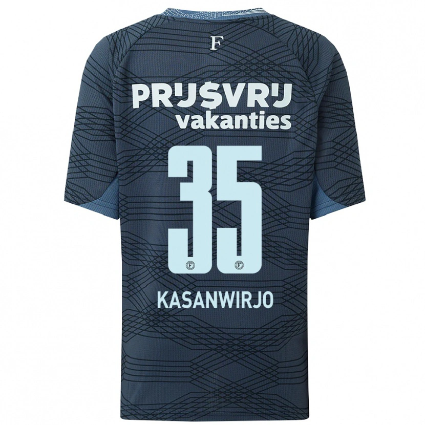 Danxen Męski Neraysho Kasanwirjo #35 Czarno-Szary Wyjazdowa Koszulka 2025/26 Koszulki Klubowe