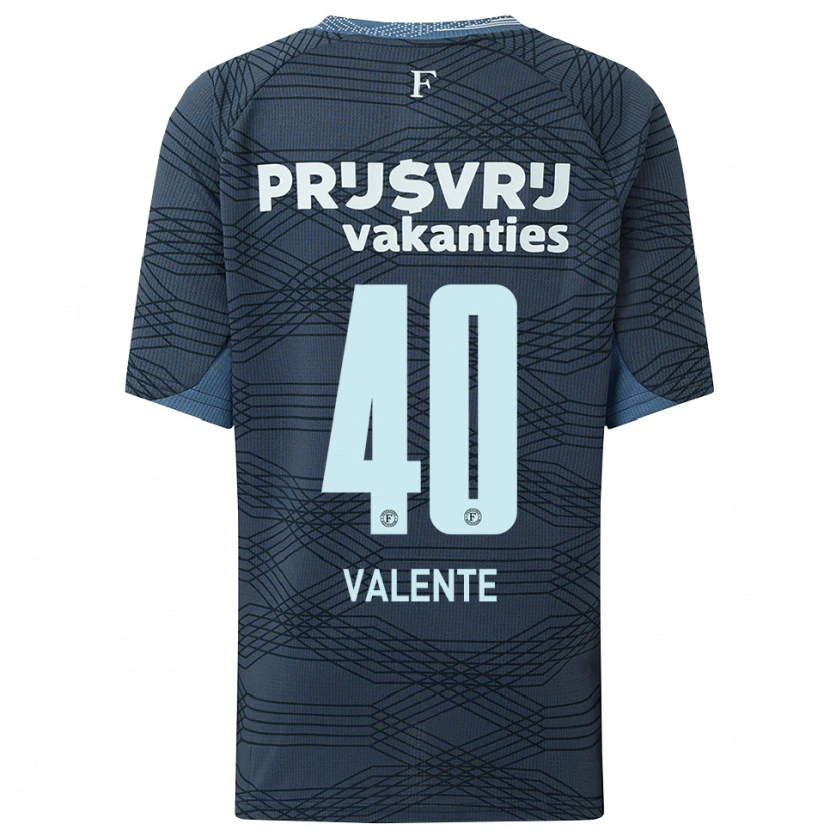 Danxen Męski Luciano Valente #40 Czarno-Szary Wyjazdowa Koszulka 2025/26 Koszulki Klubowe