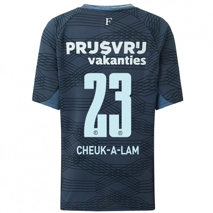 Danxen Męski Lee-Quincy Cheuk-A-Lam #23 Czarno-Szary Wyjazdowa Koszulka 2025/26 Koszulki Klubowe