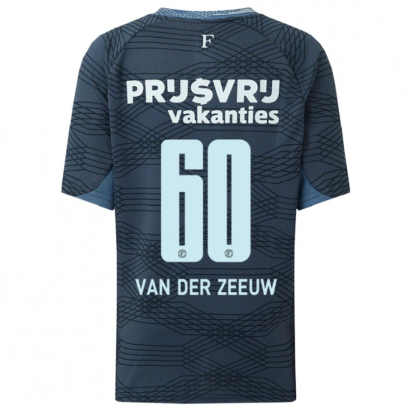 Danxen Męski Twan Van Der Zeeuw #60 Czarno-Szary Wyjazdowa Koszulka 2025/26 Koszulki Klubowe
