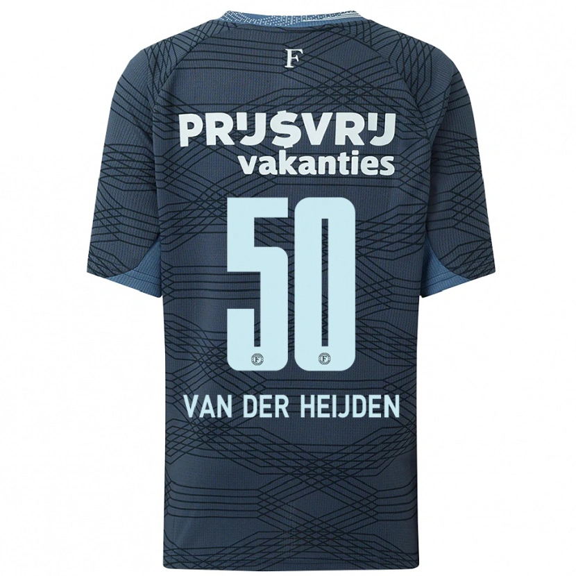 Danxen Męski Delano Van Der Heijden #50 Czarno-Szary Wyjazdowa Koszulka 2025/26 Koszulki Klubowe