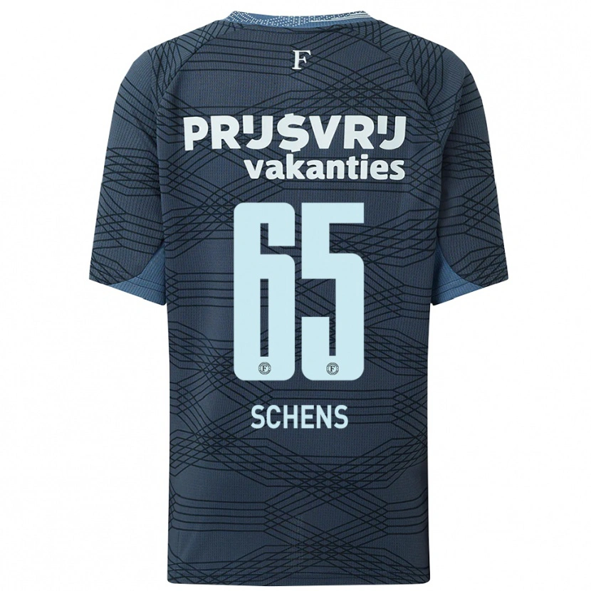 Danxen Męski Twan Schens #65 Czarno-Szary Wyjazdowa Koszulka 2025/26 Koszulki Klubowe