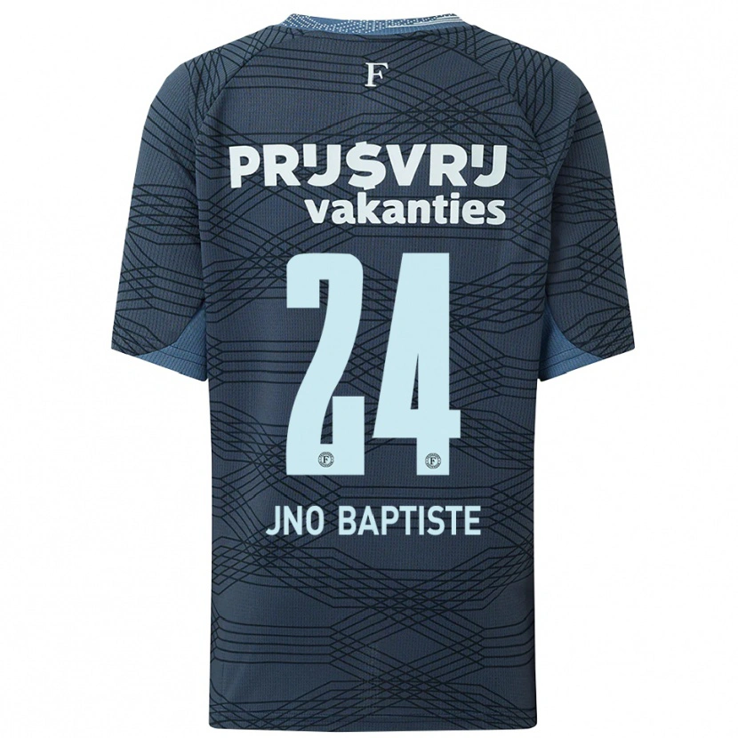 Danxen Męski Bridget Jno Baptiste #24 Czarno-Szary Wyjazdowa Koszulka 2025/26 Koszulki Klubowe