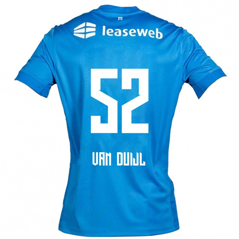 Danxen Męski Billy Van Duijl #52 Niebiesko-Biały Wyjazdowa Koszulka 2025/26 Koszulki Klubowe