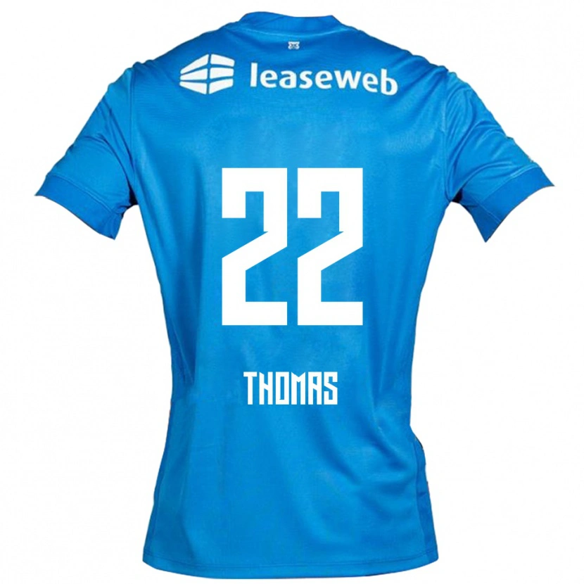Danxen Męski Kealyn Thomas #22 Niebiesko-Biały Wyjazdowa Koszulka 2025/26 Koszulki Klubowe