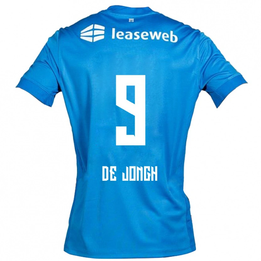 Danxen Męski Iain De Jongh #9 Niebiesko-Biały Wyjazdowa Koszulka 2025/26 Koszulki Klubowe