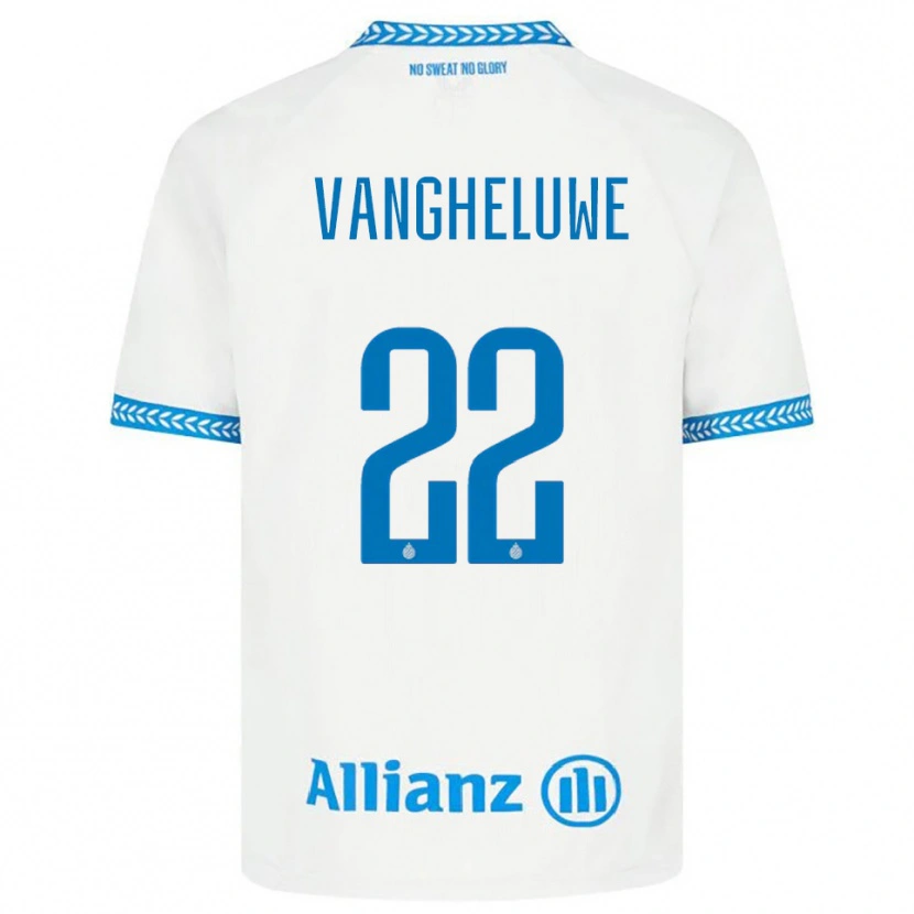 Danxen Męski Jody Vangheluwe #22 Niebiesko-Biały Wyjazdowa Koszulka 2025/26 Koszulki Klubowe