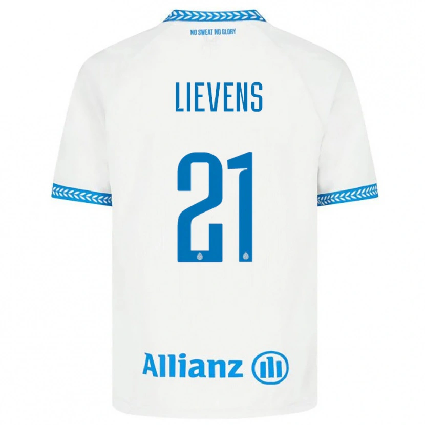 Danxen Męski Caitlin Lievens #21 Niebiesko-Biały Wyjazdowa Koszulka 2025/26 Koszulki Klubowe