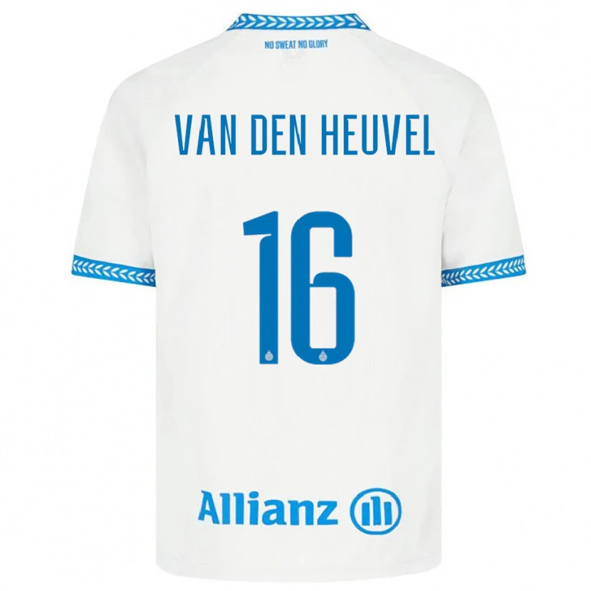 Danxen Męski Dani Van Den Heuvel #16 Niebiesko-Biały Wyjazdowa Koszulka 2025/26 Koszulki Klubowe