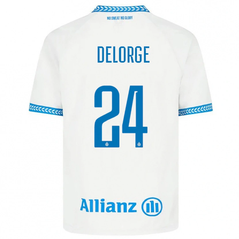 Danxen Męski Lucas Delorge #24 Niebiesko-Biały Wyjazdowa Koszulka 2025/26 Koszulki Klubowe