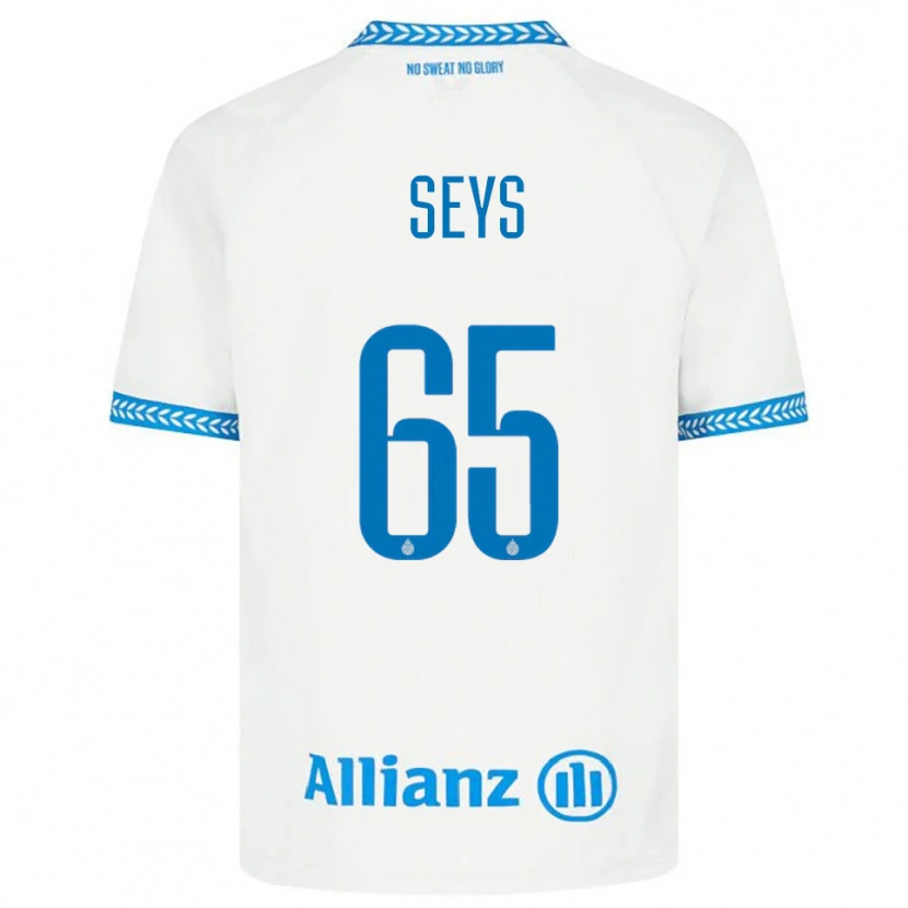 Danxen Męski Joaquin Seys #65 Niebiesko-Biały Wyjazdowa Koszulka 2025/26 Koszulki Klubowe