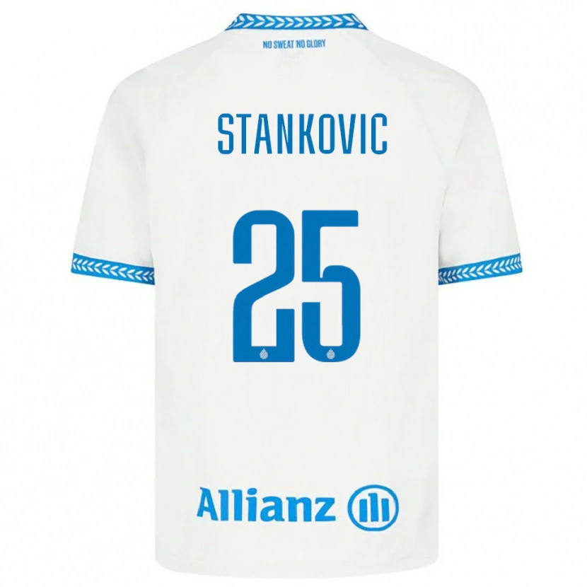 Danxen Męski Aleksandar Stanković #25 Niebiesko-Biały Wyjazdowa Koszulka 2025/26 Koszulki Klubowe