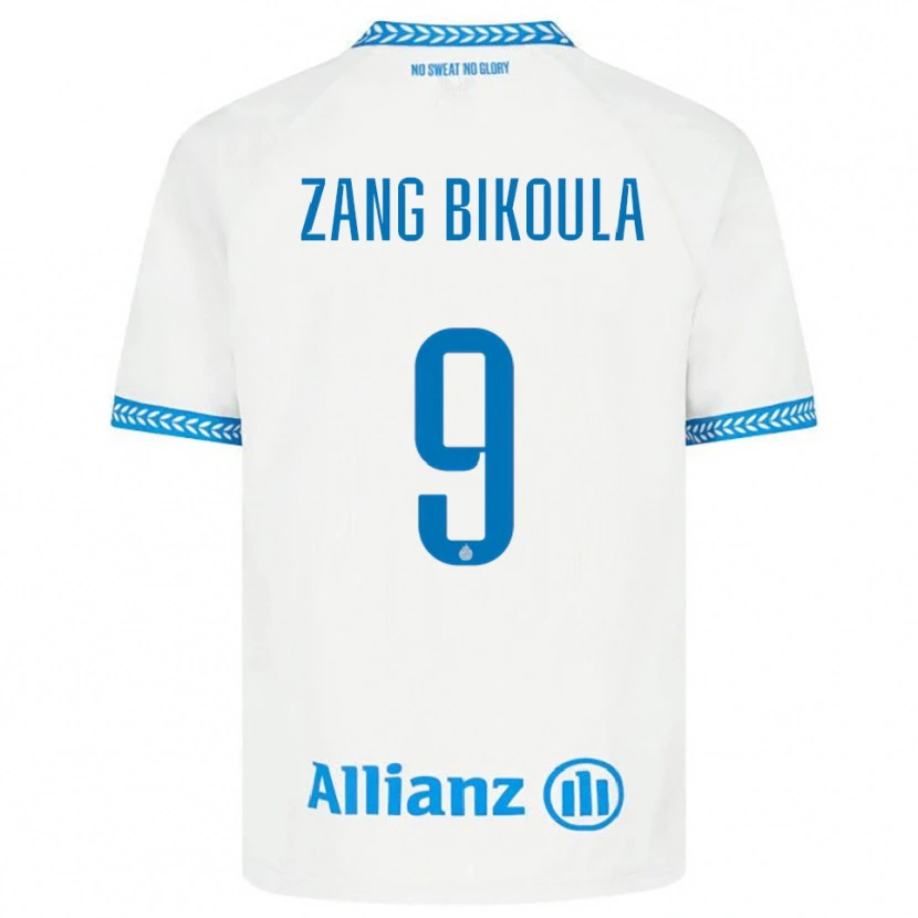 Danxen Męski Véronique Zang Bikoula #9 Niebiesko-Biały Wyjazdowa Koszulka 2025/26 Koszulki Klubowe