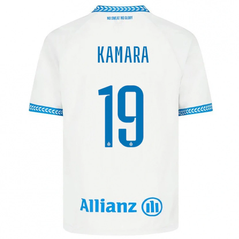 Danxen Męski Al-Hassan Kamara #19 Niebiesko-Biały Wyjazdowa Koszulka 2025/26 Koszulki Klubowe