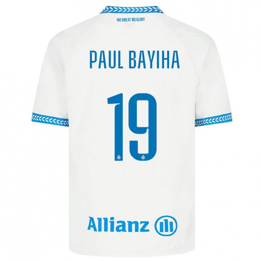 Danxen Męski Jean-Paul Bayiha #19 Niebiesko-Biały Wyjazdowa Koszulka 2025/26 Koszulki Klubowe