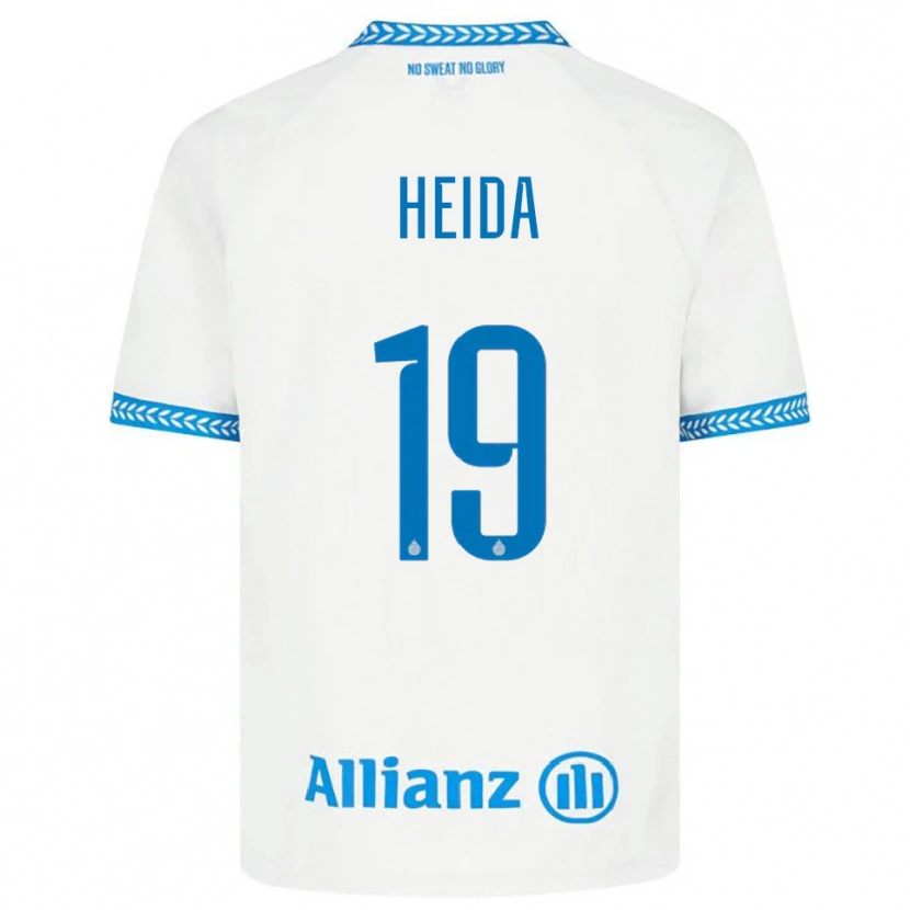 Danxen Męski Jade Heida #19 Niebiesko-Biały Wyjazdowa Koszulka 2025/26 Koszulki Klubowe