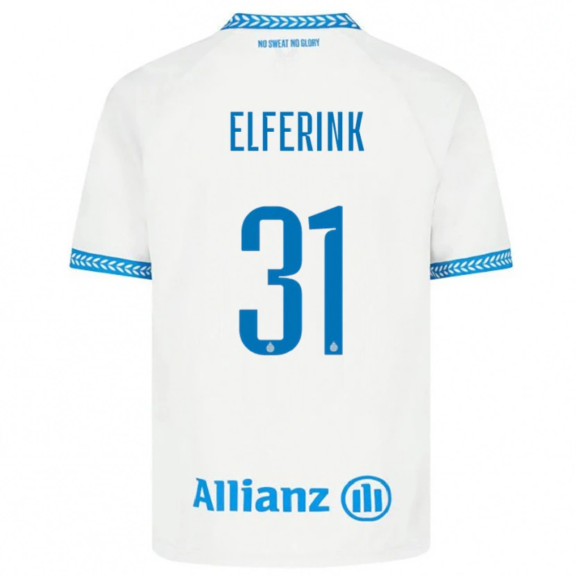 Danxen Męski Marie Elferink #31 Niebiesko-Biały Wyjazdowa Koszulka 2025/26 Koszulki Klubowe
