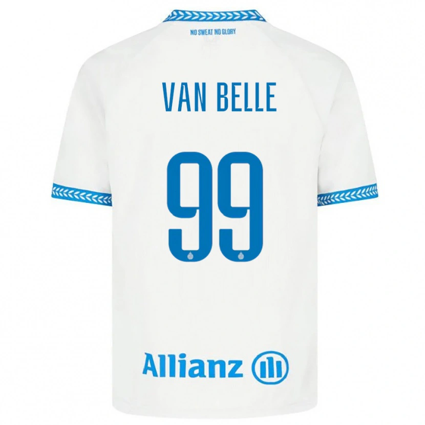 Danxen Męski Lyndsey Van Belle #99 Niebiesko-Biały Wyjazdowa Koszulka 2025/26 Koszulki Klubowe