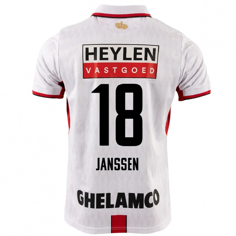 Danxen Męski Vincent Janssen #18 Biało-Czerwony Wyjazdowa Koszulka 2025/26 Koszulki Klubowe