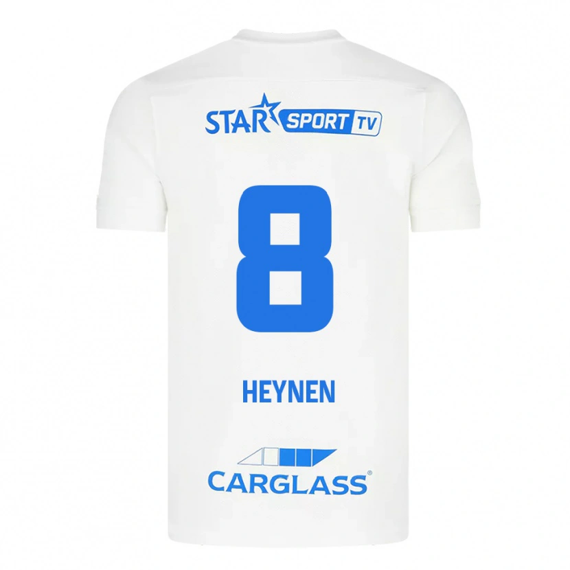 Danxen Męski Bryan Heynen #8 Biało-Niebieski Wyjazdowa Koszulka 2025/26 Koszulki Klubowe