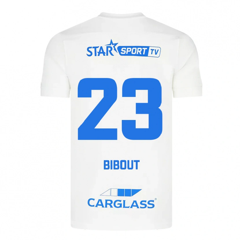 Danxen Męski Aaron Bibout #23 Biało-Niebieski Wyjazdowa Koszulka 2025/26 Koszulki Klubowe