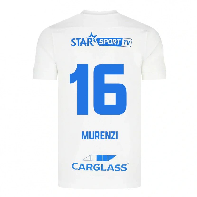 Danxen Męski Aaron Murenzi #16 Biało-Niebieski Wyjazdowa Koszulka 2025/26 Koszulki Klubowe