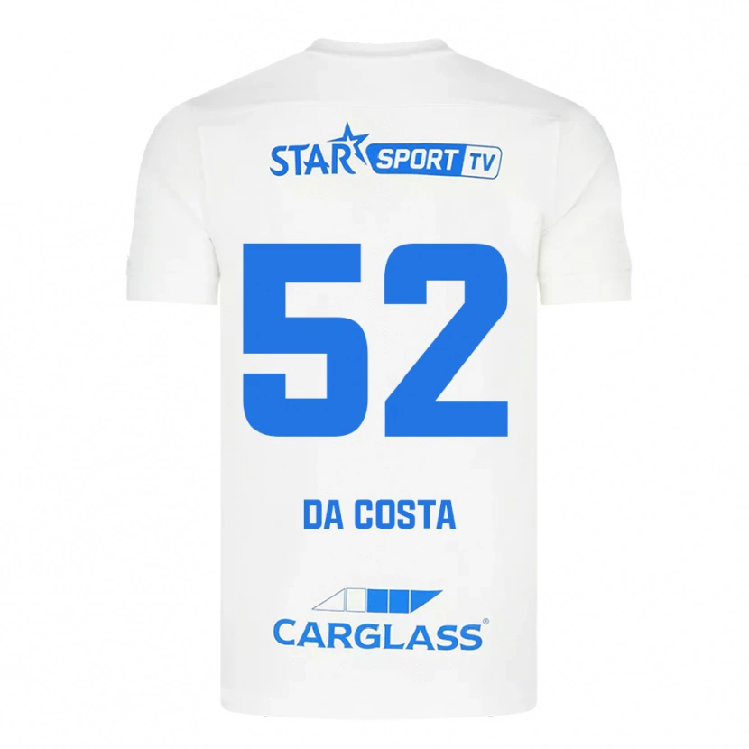 Danxen Męski Wilson Da Costa #52 Biało-Niebieski Wyjazdowa Koszulka 2025/26 Koszulki Klubowe