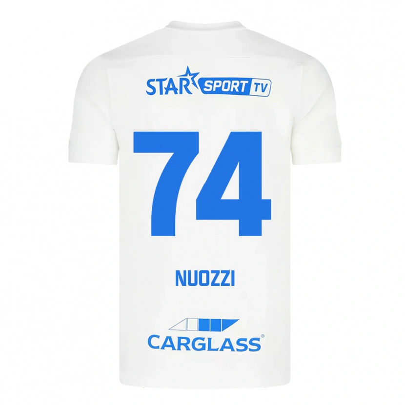Danxen Męski Cédric Nuozzi #74 Biało-Niebieski Wyjazdowa Koszulka 2025/26 Koszulki Klubowe