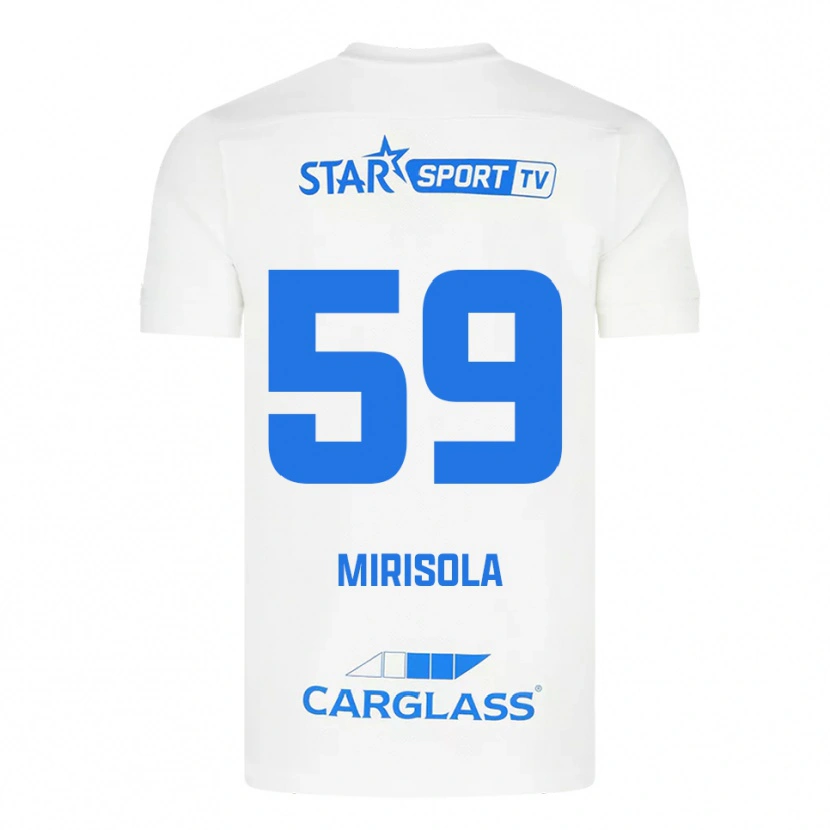 Danxen Męski Robin Mirisola #59 Biało-Niebieski Wyjazdowa Koszulka 2025/26 Koszulki Klubowe