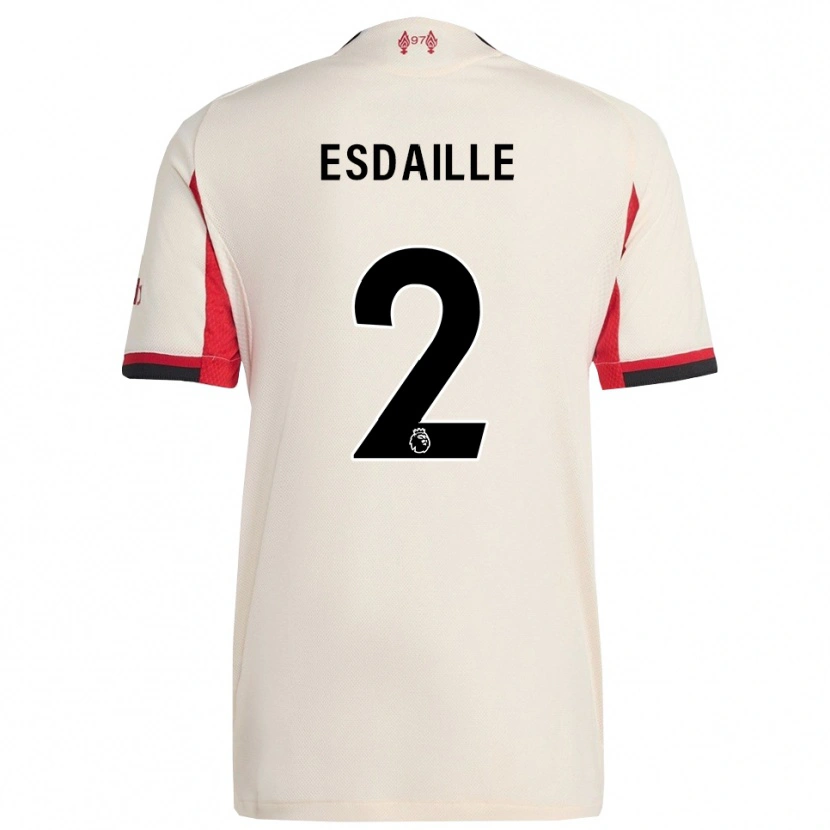 Danxen Męski Dj Esdaille #2 Biało-Czarny Wyjazdowa Koszulka 2025/26 Koszulki Klubowe
