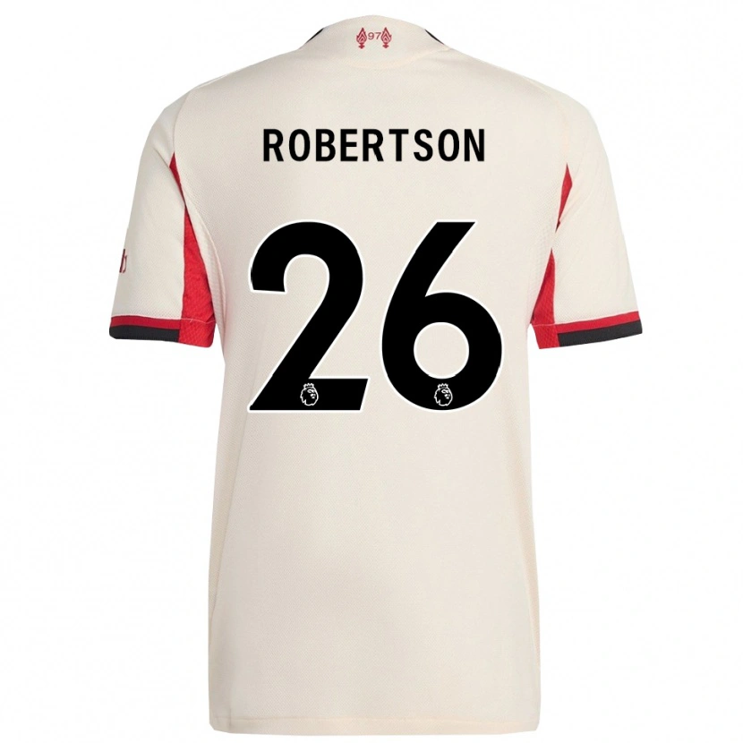 Danxen Męski Andrew Robertson #26 Biało-Czarny Wyjazdowa Koszulka 2025/26 Koszulki Klubowe