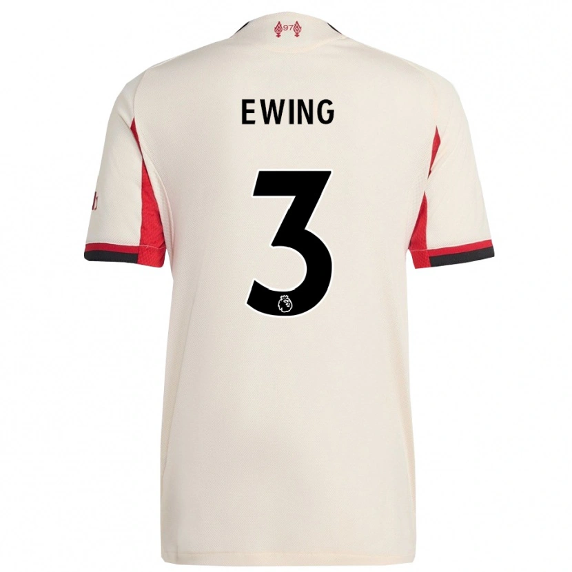 Danxen Męski Clae Ewing #3 Biało-Czarny Wyjazdowa Koszulka 2025/26 Koszulki Klubowe