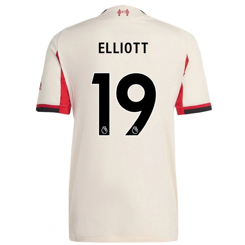 Danxen Męski Harvey Elliott #19 Biało-Czarny Wyjazdowa Koszulka 2025/26 Koszulki Klubowe