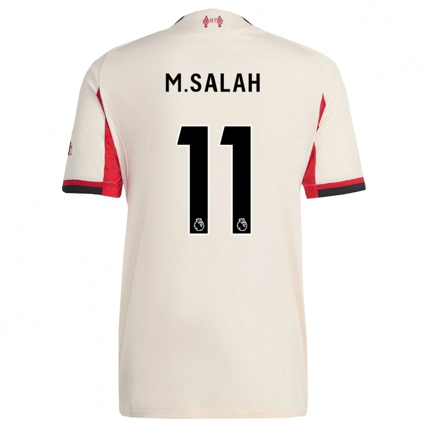 Danxen Męski Mohamed Salah #11 Biało-Czarny Wyjazdowa Koszulka 2025/26 Koszulki Klubowe